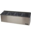 San Jamar EZ-Chill Self Center-(4)1/6 Pan(2)Flex Lids(1)Liner