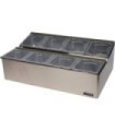 San Jamar EZ-Chill Food Prep Center-(8)Pan/(4)Lid/(2)Liner