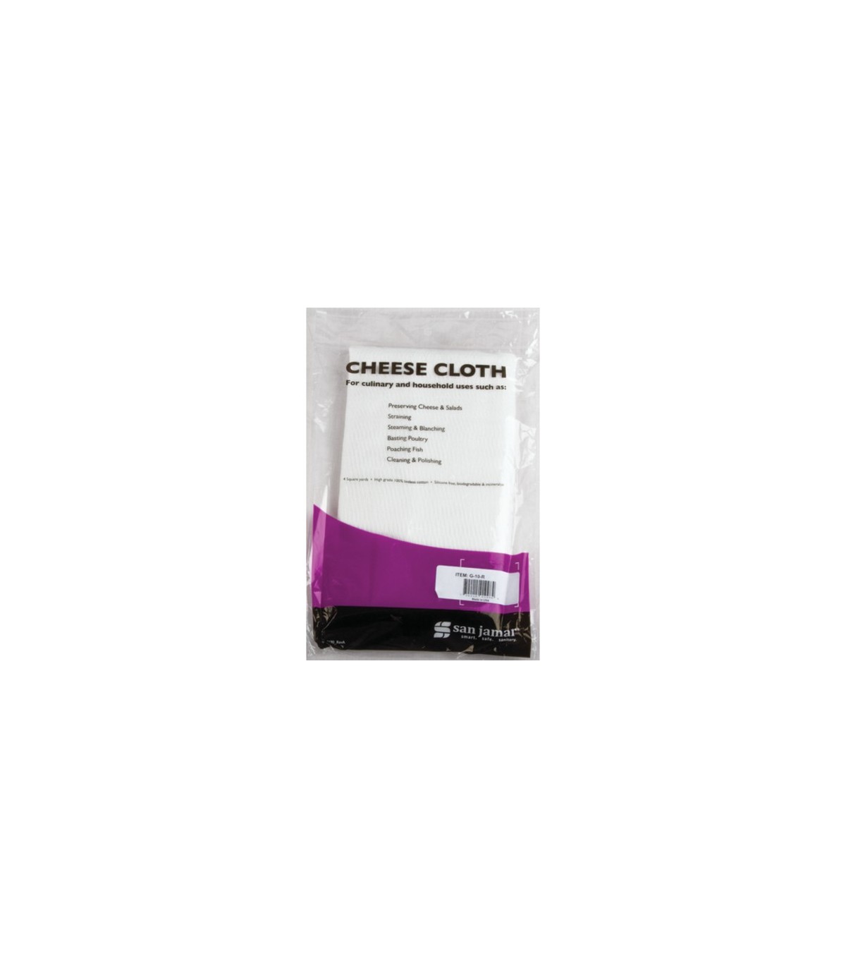 San Jamar ChefRevival CheeseCloth Grade 10-4sq.yds-Pkg 50pk/cs