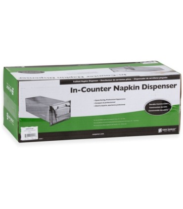 San Jamar In-Counter Fullfold Napkin Classic-Clear/SS Steel
