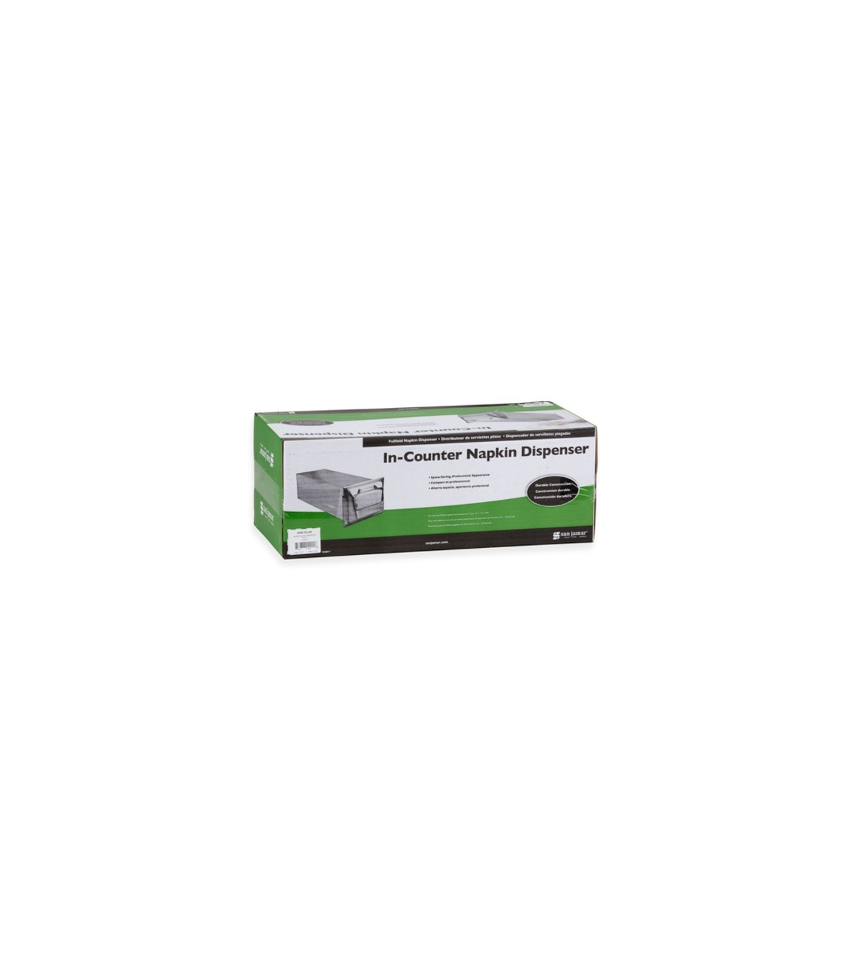 San Jamar In-Counter Fullfold Napkin Classic-Clear/SS Steel