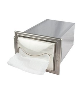 San Jamar In-Counter Interfold Napkin - Clr/Stainless Steel- 12"