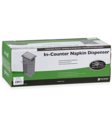 San Jamar In-Counter Fullfold Napkin Control-Clear/SSSteel
