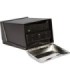 San Jamar Countertop Fullfold Napkin - Chrome/Black