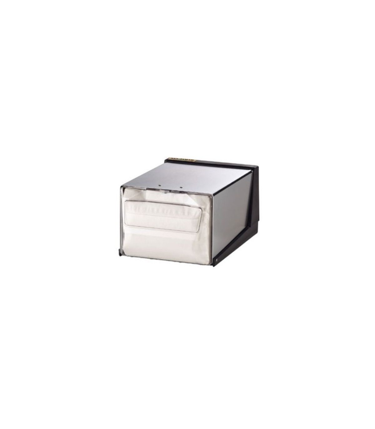 San Jamar Final Sale: Countertop Fullfold Napkin - Clear/Chrome