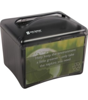 San Jamar Venue Napkin Table Top - Interfold - Black