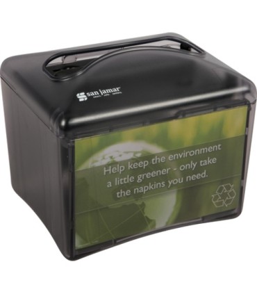 San Jamar Venue Napkin Table Top - Interfold - Black