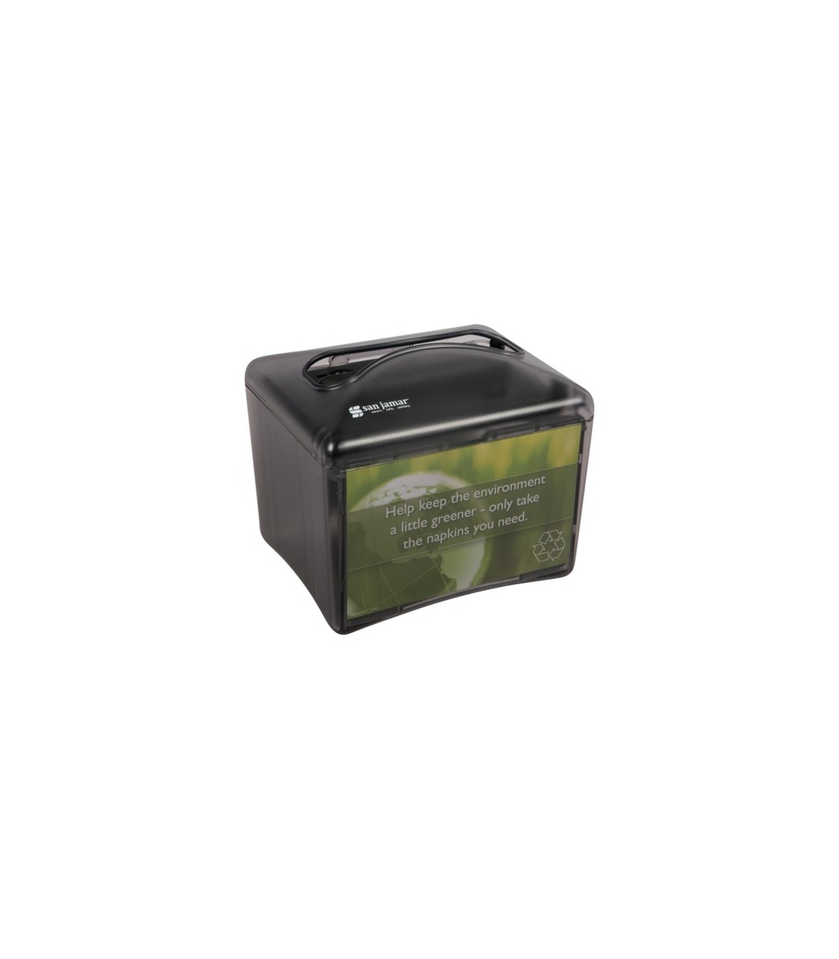 San Jamar Venue Napkin Table Top - Interfold - Black