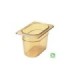 Rubbermaid FG201P00AMBR Final Sale: Food Pan - Hot 1/9 Size - 4" Depth - Amber, Price Per EA - FG201P00AMBR -  - [unit price]