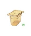 Rubbermaid FG201P00AMBR Final Sale: Food Pan - Hot 1/9 Size - 4" Depth - Amber, Price Per EA