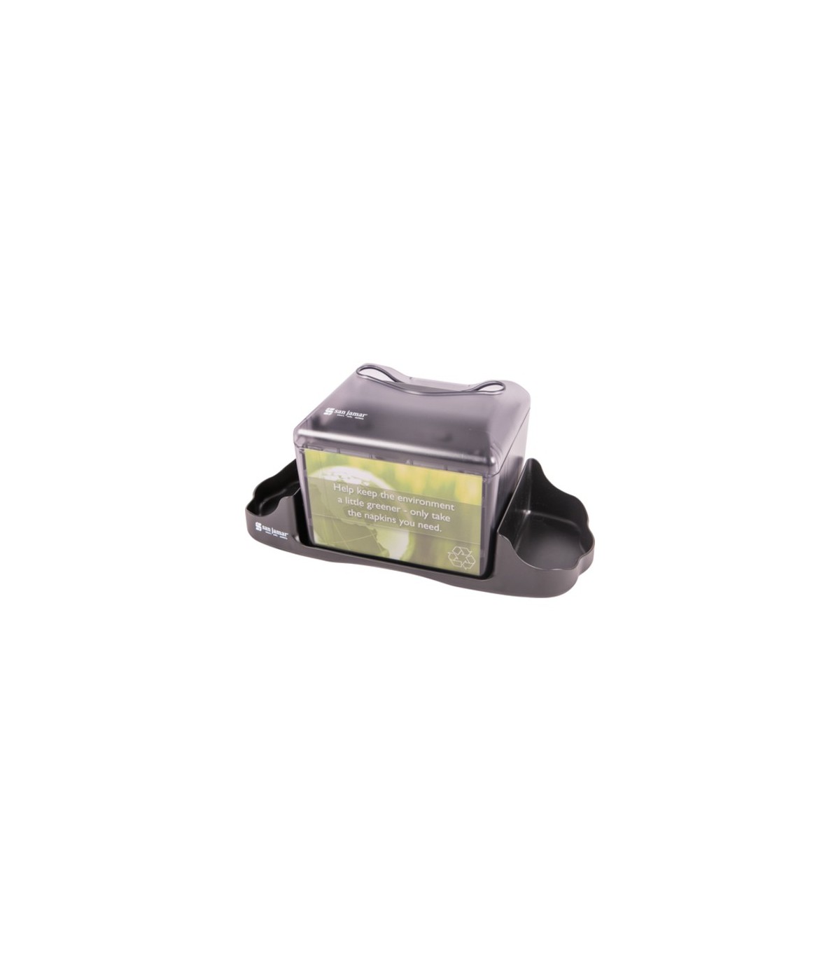 San Jamar Venue Napkin Table Top w/dy - Fullfold-Black