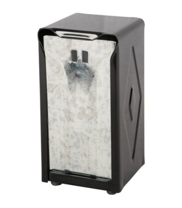 San Jamar Tabletop Tallfold Napkin Dispenser - Black