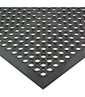 San Jamar EZ Mat - Light Duty - 3'x5'x.50"- Black