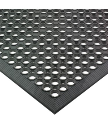 San Jamar EZ Mat - Light Duty - 3'x5'x.50"- Black