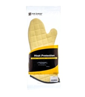 San Jamar Kevlar Oven Mitt - Protects to 500F - 17"