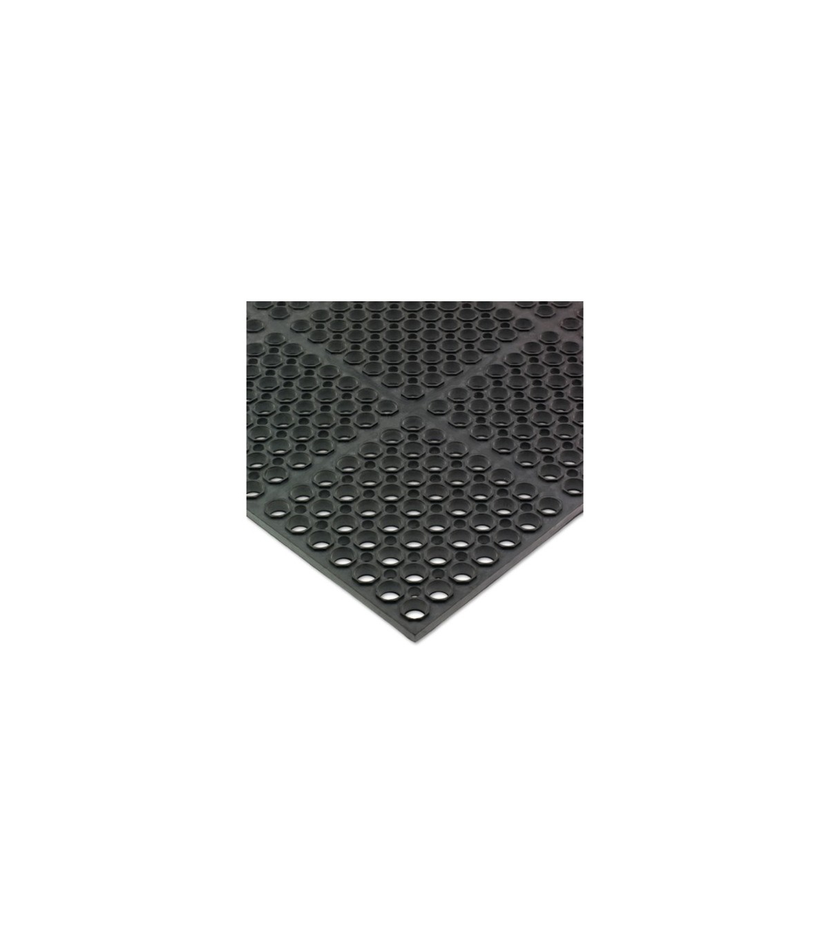San Jamar Tuf Mat- Medium Duty - 3' x 5' x .75"- Black