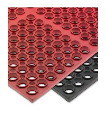 San Jamar Tuf Mat- Medium Duty - Bagged Mat-3'x5'x.75"-Red