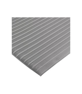 San Jamar Anti-Fatigue Sponge Vinyl Mat - 3' x 60' - Black