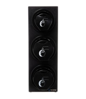 San Jamar Lid/Straw-EZ-Fit System-(1)L2200C (2)L2400C-Black Ring