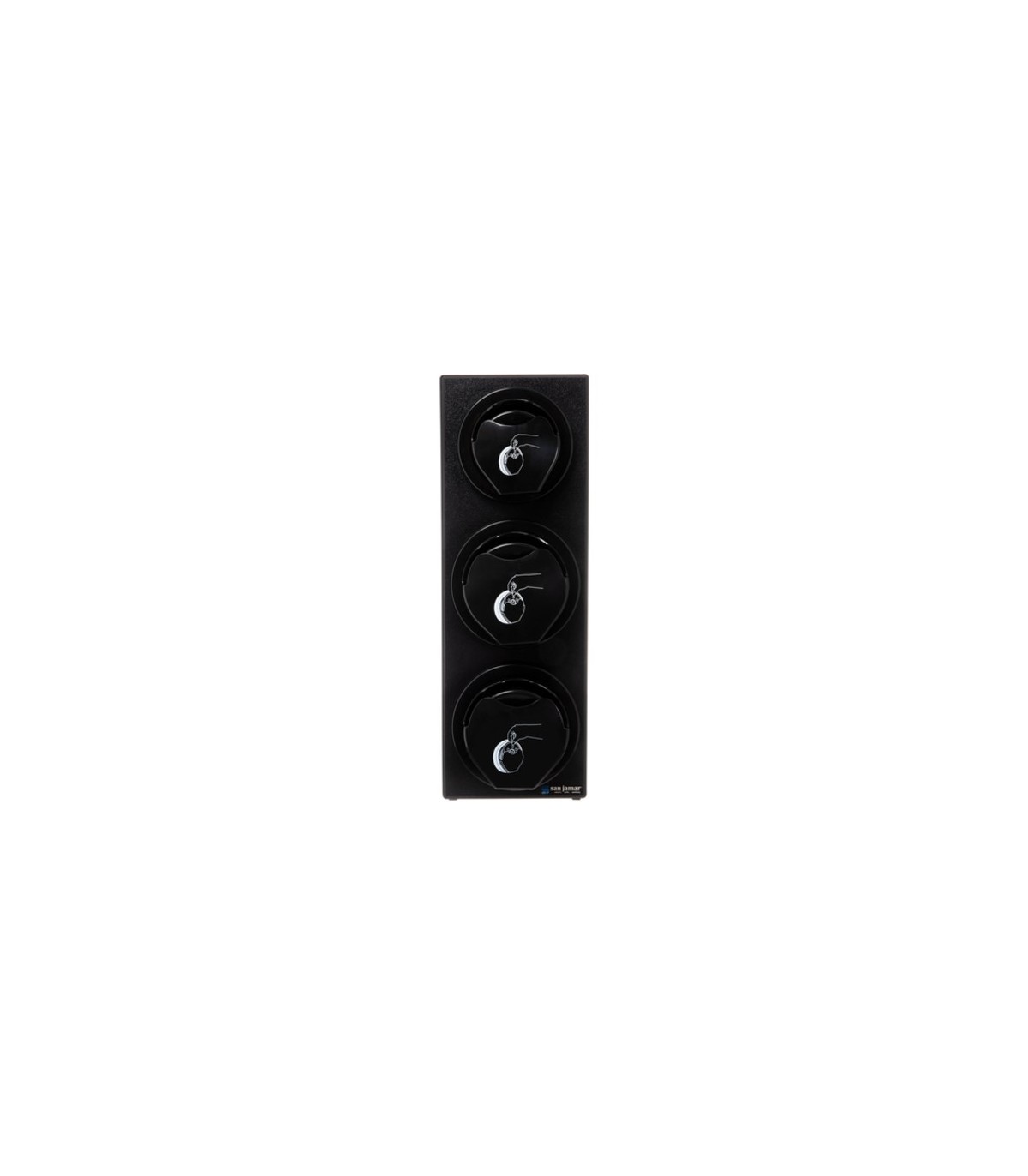 San Jamar Lid/Straw-EZ-Fit System-(1)L2200C (2)L2400C-Black Ring