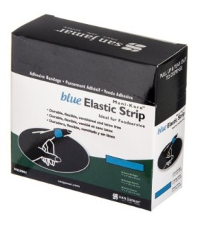 San Jamar Mani-Kare Bandage -0.87"x3" Strip-(6Bx/50)1/cs-Blue