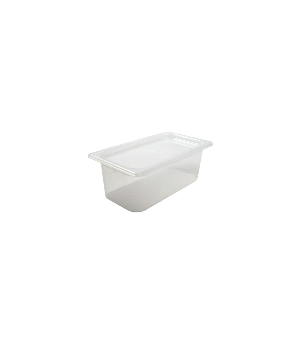 San Jamar Mod Pans-1/3 FoodPan w/Lid-51/8"Deep-4qt(12/pk/2pk/cs)