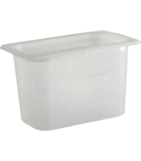 San Jamar Mod Pans-1/4 FoodPan w/Lid-51/8"Deep-4qt(12/pk/4pk/cs)