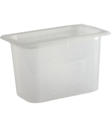San Jamar Mod Pans-1/4 FoodPan w/Lid-51/8"Deep-4qt(12/pk/4pk/cs)