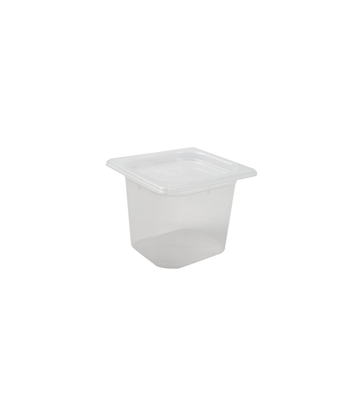 San Jamar Mod Pans-1/6 FoodPan w/Lid-51/8"Deep-2qt(12/pk/4pk/cs)