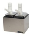San Jamar Condiment Pump Center - 2 Wells w/P7500 Pumps
