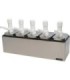 San Jamar Condiment Pump Center - 5 Wells w/P7500 Pumps