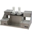 San Jamar Self-Service Condiment Center-(2)Pump(2)Jar(4)Insert