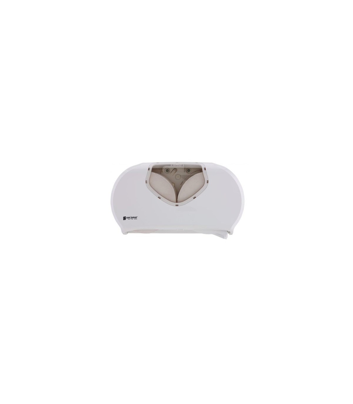 San Jamar Jumbo Tissue Dispenser-Twin 9" JBT -Summit-White/Clear