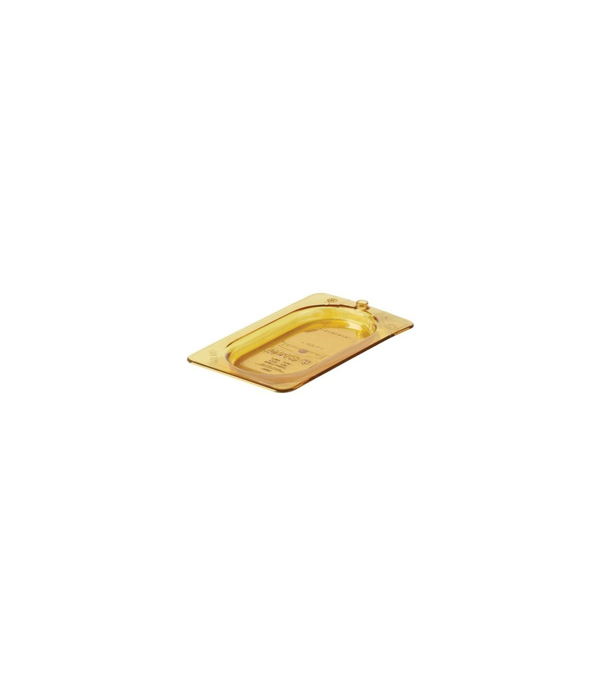 Rubbermaid FG202P23AMBR Final Sale: Food Pan-Hot Cover Only 1/9 w/Peg Hole-Amb, Price Per EA - FG202P23AMBR -  - [unit price]