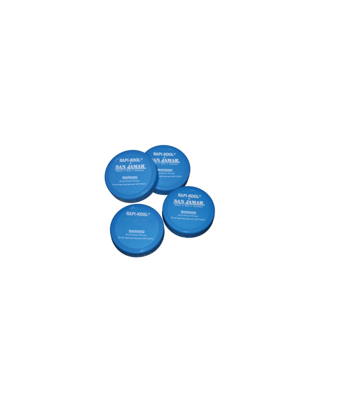 San Jamar Cold Paddles-Rapi-Kool Cap Set 4/pk