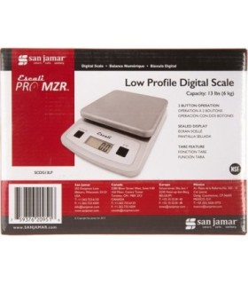 San Jamar Low-Profile Digital Kitchen Scale 13 Lb/6Kg-Gray