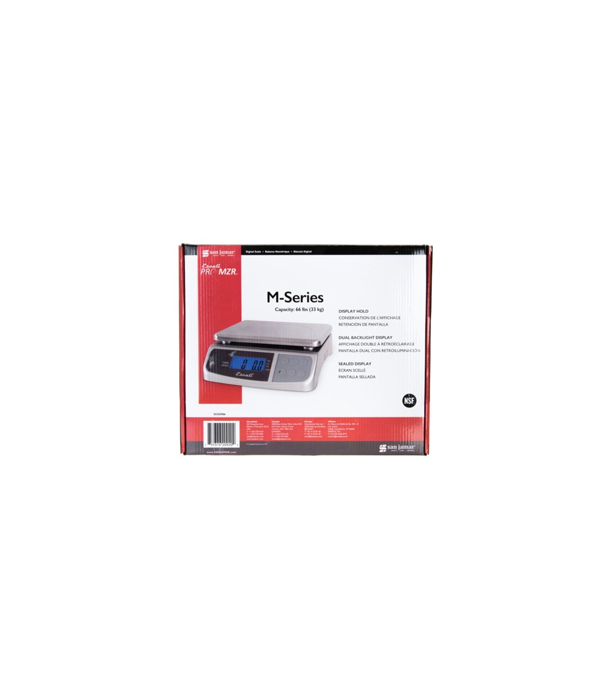 San Jamar M-Series Digital Multifunctional Scale, 66 Lb / 30 Kg