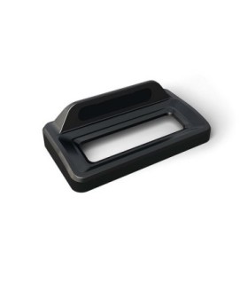 Rubbermaid FG2031801 Final Sale: Slim Jim Horizontal Lid Open Top - Black, Price Per EA - FG2031801 -  - [unit price]