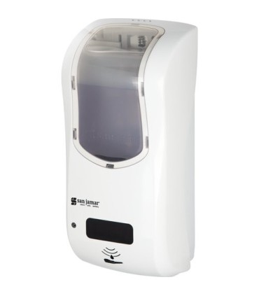 San Jamar Hybrid Soap Dispenser - Bulk 900 ml - White/Clear