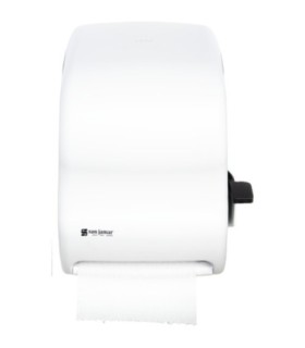 San Jamar Touch -Lever Towel w/Auto Transfer - Classic - White
