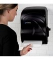 San Jamar Touch -Lever Towel-w/Auto Transfer-Oceans-Black