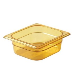 Rubbermaid FG204P00AMBR Final Sale: Food Pan - Hot 1/6 Size - 2.5" Depth-Amber, Price Per EA - FG204P00AMBR -  - [unit price]