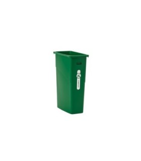 Rubbermaid FG2060850 OBS: Slim Jim Straight Wall w/Compost Logo 23G - Green, Price Per EA - FG2060850 -  - [unit price]