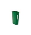 Rubbermaid FG2060850 OBS: Slim Jim Straight Wall w/Compost Logo 23G - Green, Price Per EA