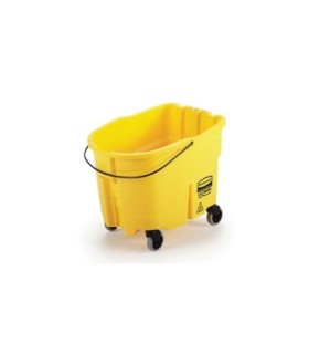 Rubbermaid FG2064914 Wave Brake 2.0 - Bucket w/Casters Only 35qt - Yellow, Price Per EA - FG2064914 -  - [unit price]