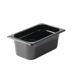 Rubbermaid FG211P00BLA Final Sale: Hot Food Pan - 1/4 Size - 4" Depth - Black, Price Per EA - FG211P00BLA -  - [unit price]