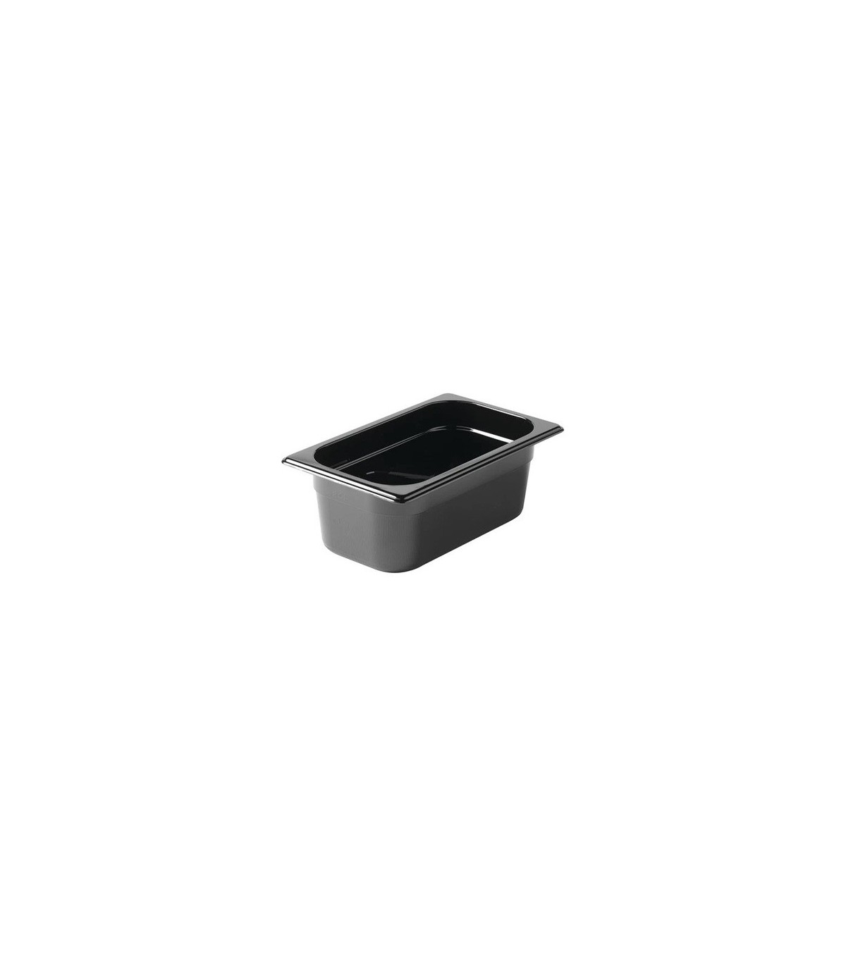 Rubbermaid FG211P00BLA Final Sale: Hot Food Pan - 1/4 Size - 4" Depth - Black, Price Per EA - FG211P00BLA -  - [unit price]