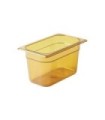 Rubbermaid FG212P00AMBR Final Sale: Food Pan - Hot 1/4 Size - 6" Depth - Amber, Price Per EA