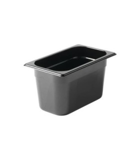 Rubbermaid FG212P00BLA Final Sale: Hot Food Pan - 1/4 Size - 6" Depth - Black, Price Per EA - FG212P00BLA -  - [unit price]