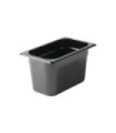 Rubbermaid FG212P00BLA Final Sale: Hot Food Pan - 1/4 Size - 6" Depth - Black, Price Per EA